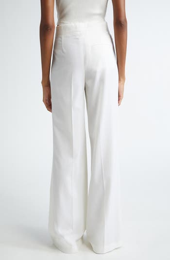 パンツ STELLA MCCARTNEY Women Straight Pants 6400483AU354 White Boutique STELLA MCCARTNEY Asymmetric front detail textured