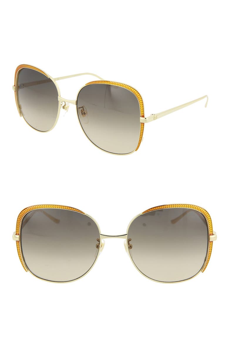 Gucci 58mm Square Sunglasses, Main, color,