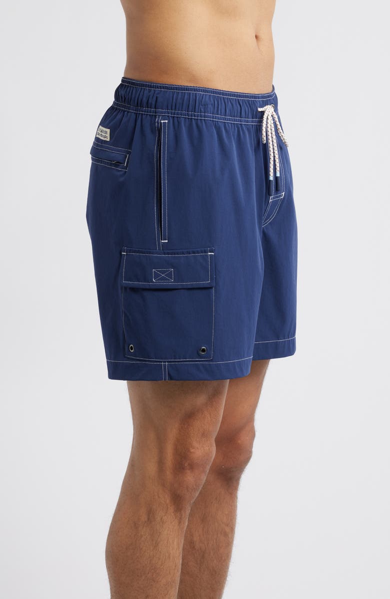 Fair Harbor Breaker Water Repellent Swim Trunks, Alternate, color, Navy