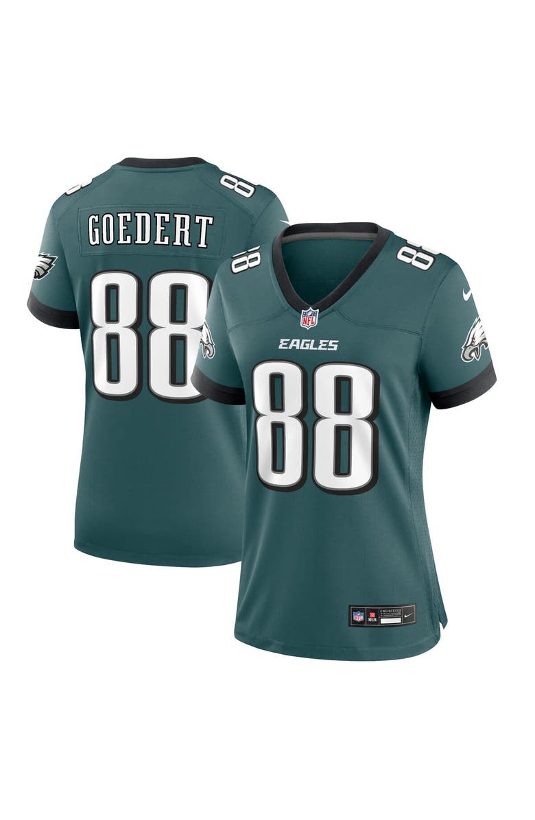 Nike Women's Nike Dallas Goedert Midnight Green Philadelphia Eagles Team Game Jersey, Main, color, Green