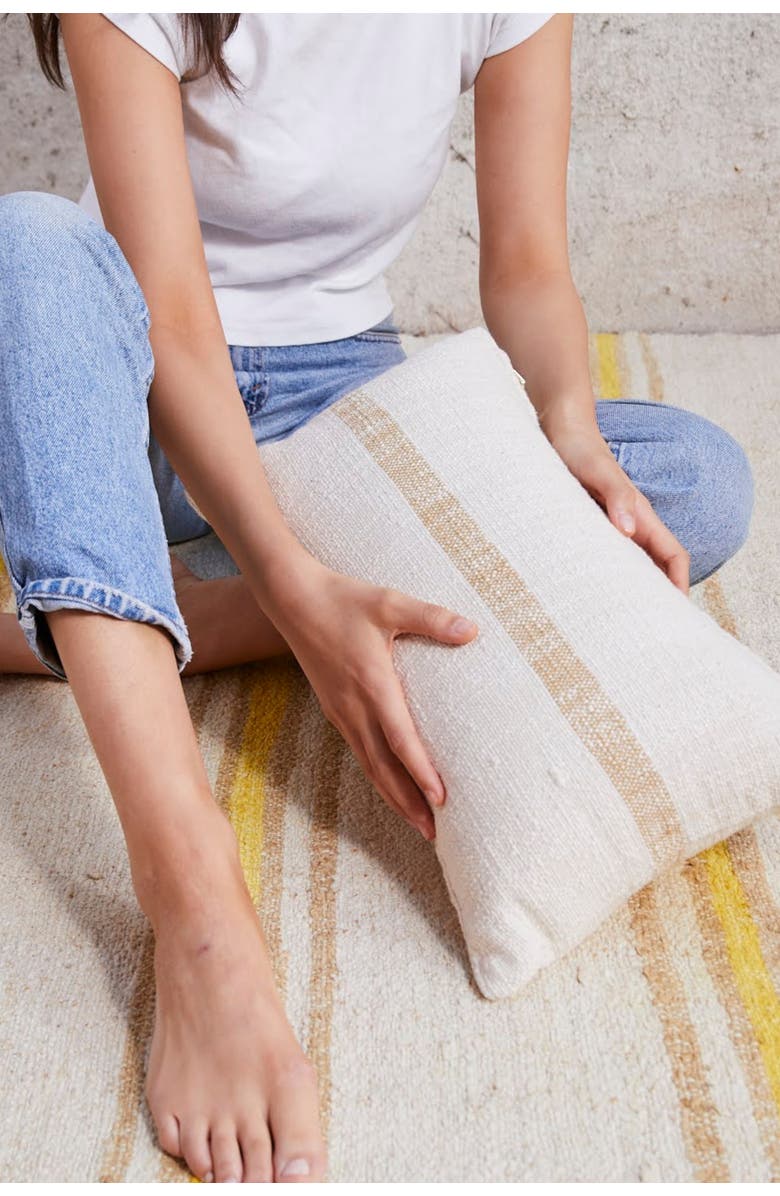 Pillowpia Linus Lumbar Pillow Cover, Alternate, color, Dune