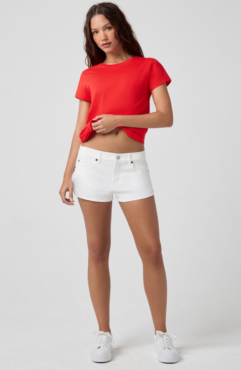 Florence by Mills Cheeky Low Rise Denim Shorts, Alternate, color, Summer White