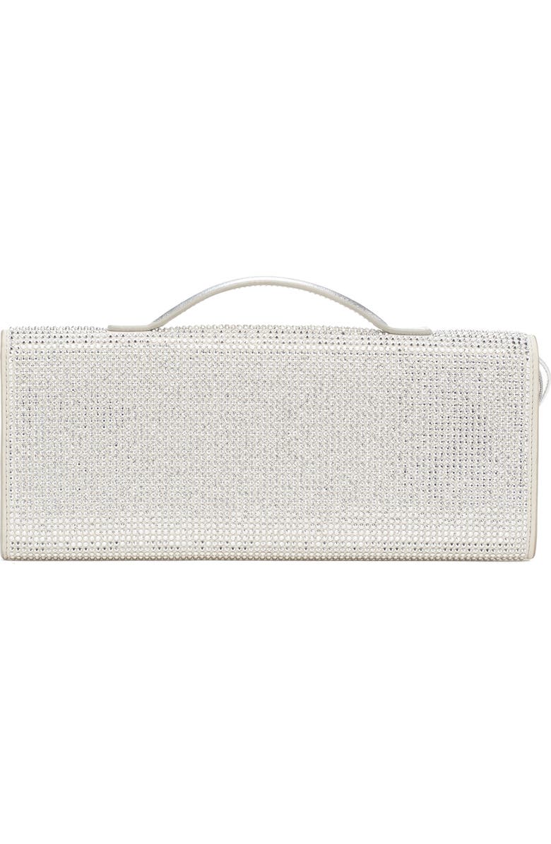 Bottega Veneta Long Andiamo Crystal Embellished Clutch, Alternate, color, 1905 White M/ Silver-S