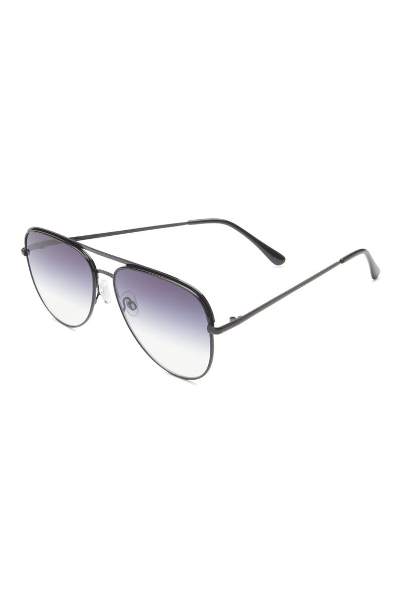 Gradient Aviator Sunglasses, Alternate, color, BLACK