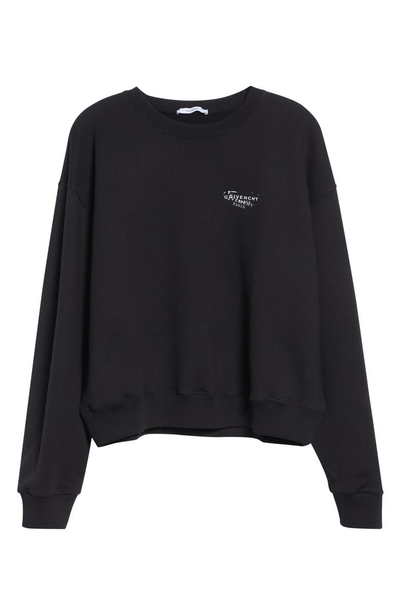 Givenchy Stamp Logo Graphic Sweatshirt, Main, color, Black