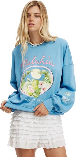 Women's Fleece Graphic Crew Sweatshirt