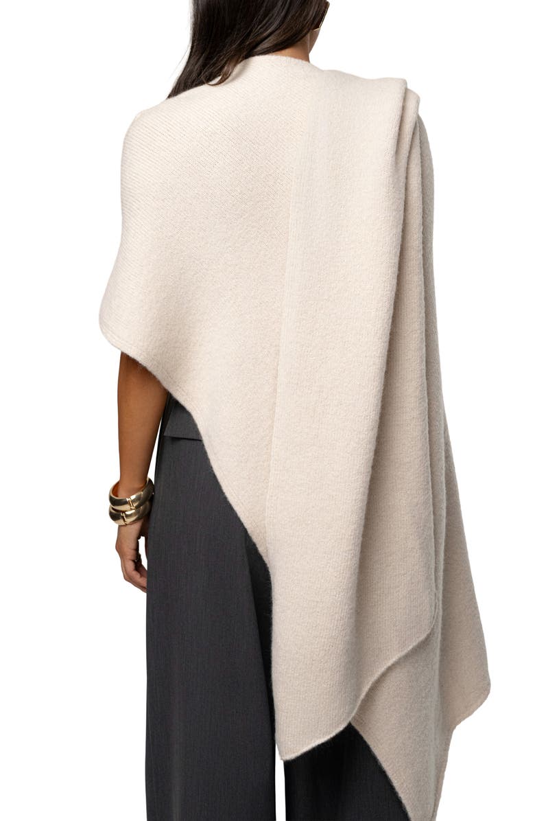 JLUXLABEL Radiance Knit Shawl, Alternate, color, Ivory