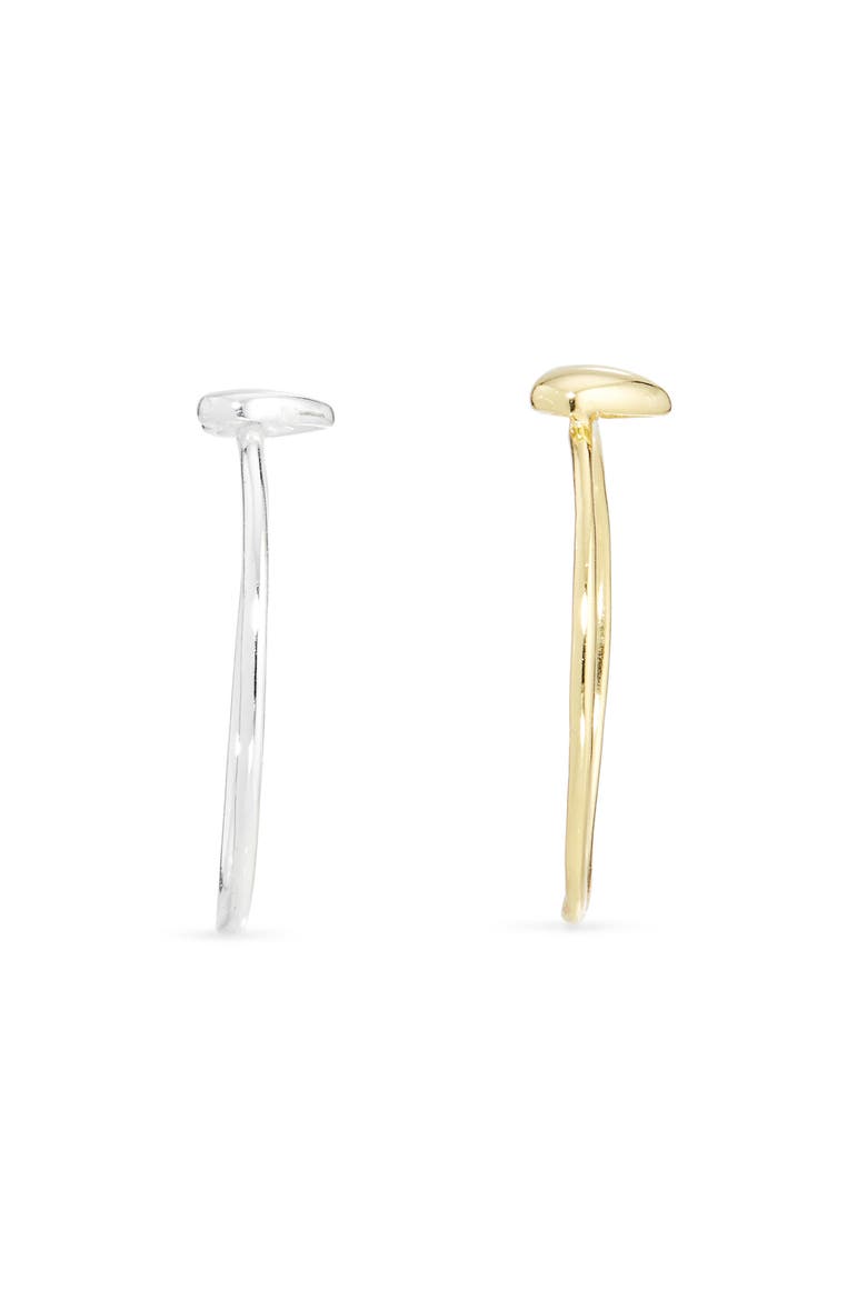 Set of 2 Two-Tone Stacking Rings, Alternate, color, GOLD/ SILVER