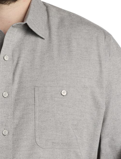 Untuckit Fit By Dxl Untuckit Hemsworth Sport Shirt In Light Grey