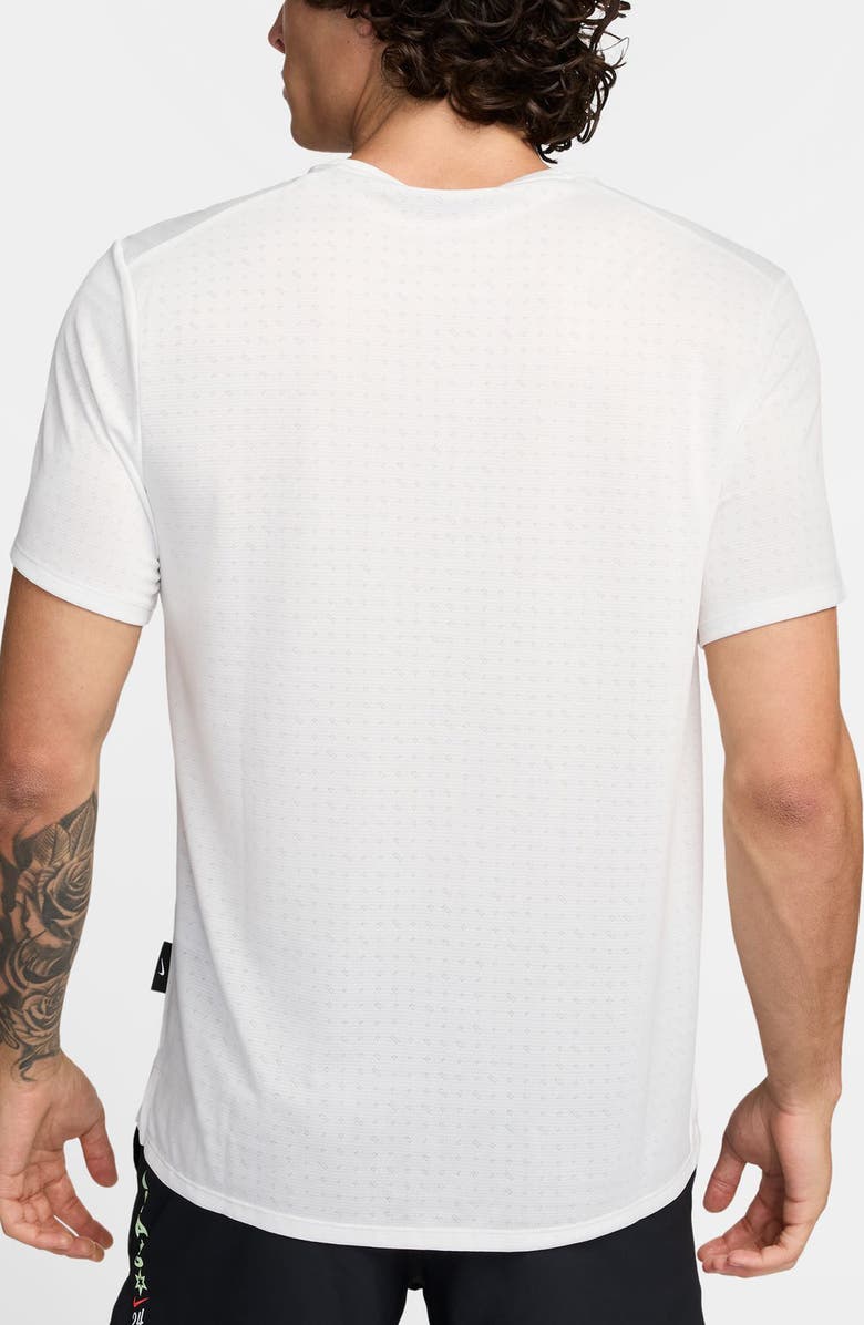 Nike Dri-FIT Miler Breathe Short Sleeve Running T-Shirt, Alternate, color, Summit White/ Reflective Silv