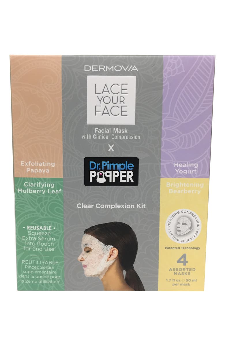 Dermovia Lace Your Face by Dr. Pimple Popper Clear Complexion Kit, Alternate, color, 