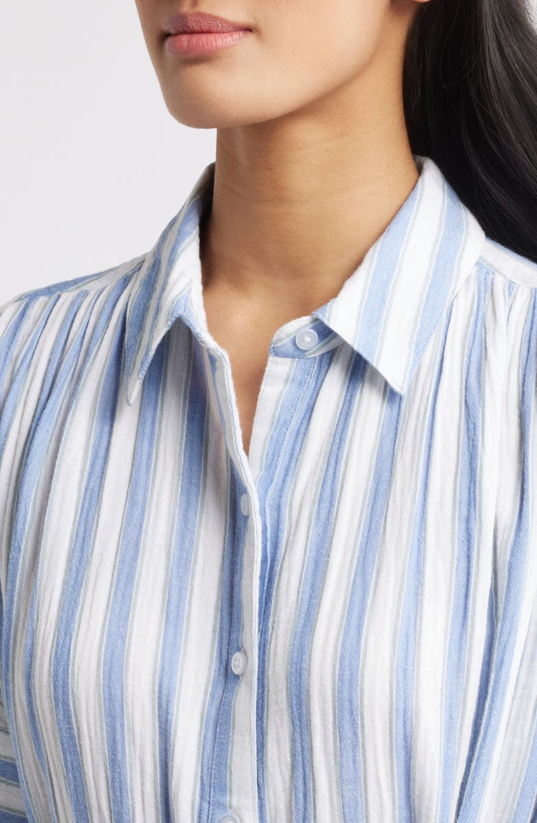 Caslon<sup>®</sup> Stripe Belted Maxi Shirtdress, Alternate, color, 