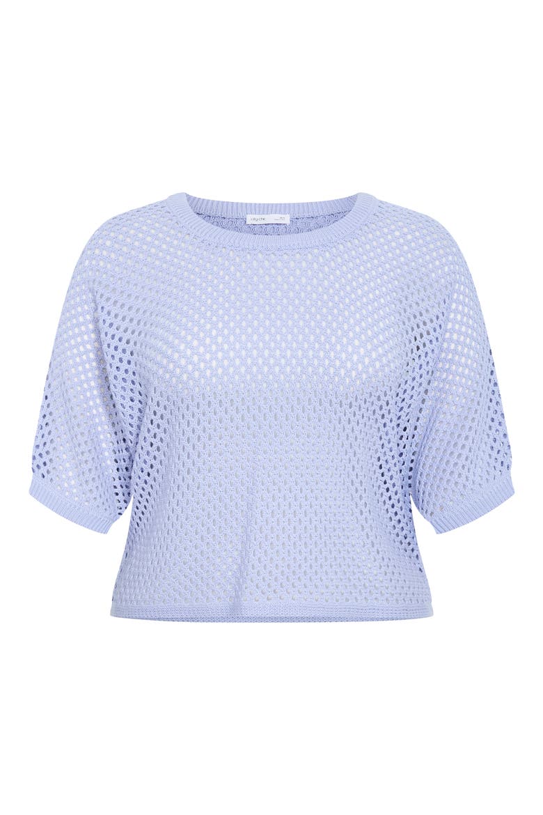 Open Stitch Sweater, Alternate, color, SOFT BLUE