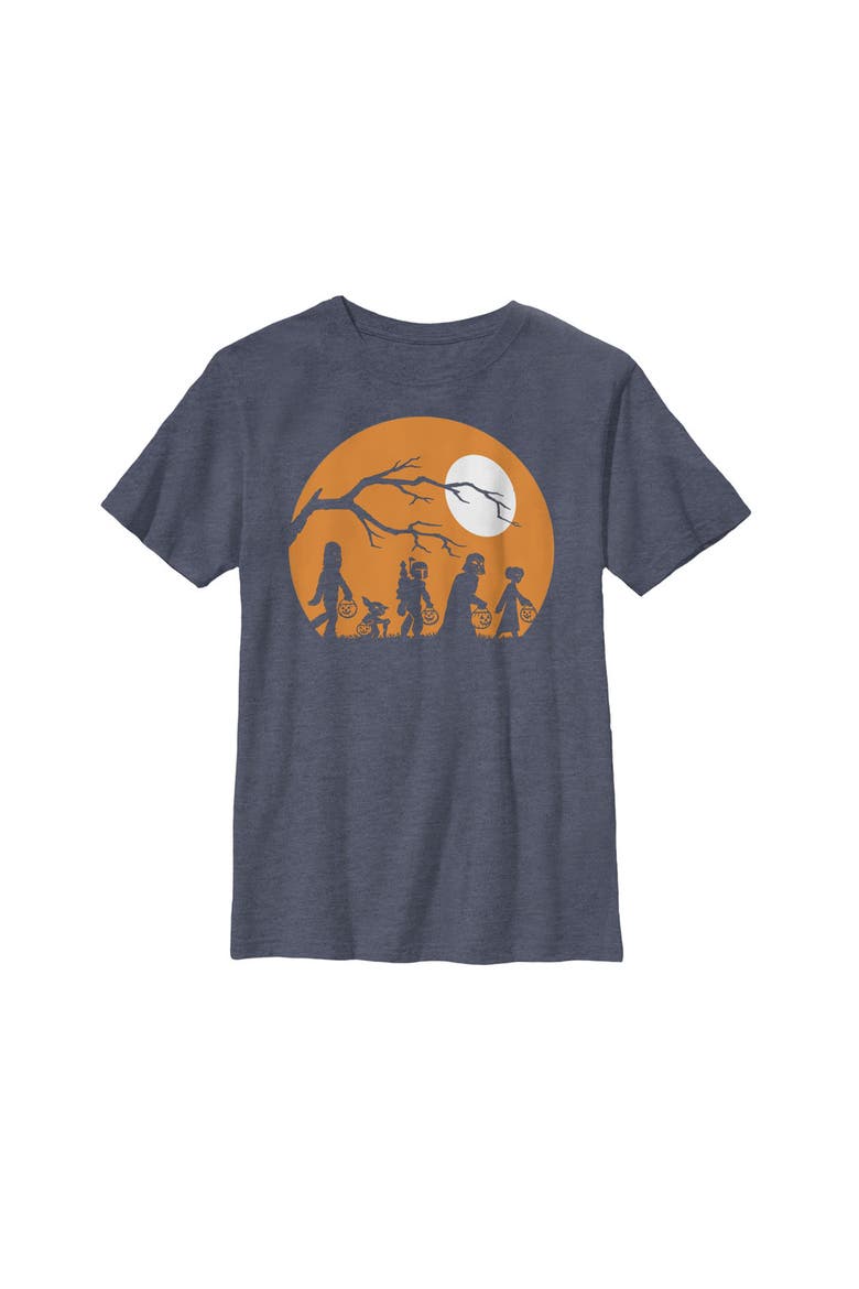 Boy's Star Wars Halloween Characters Trick or Treat T-Shirt, Main, color, Navy Blue Heather