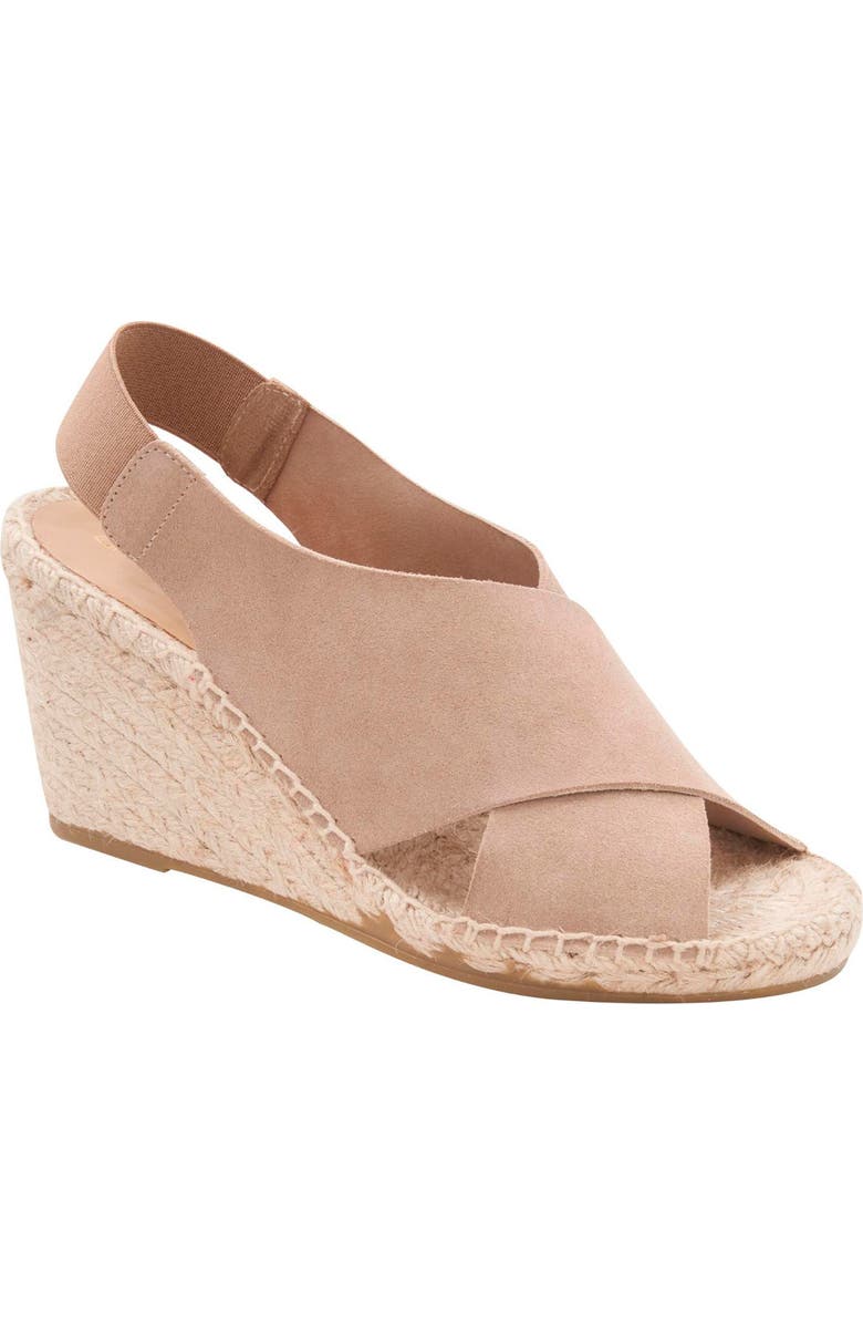 André Assous Figaro Slingback Wedge Sandal, Main, color, Taupe