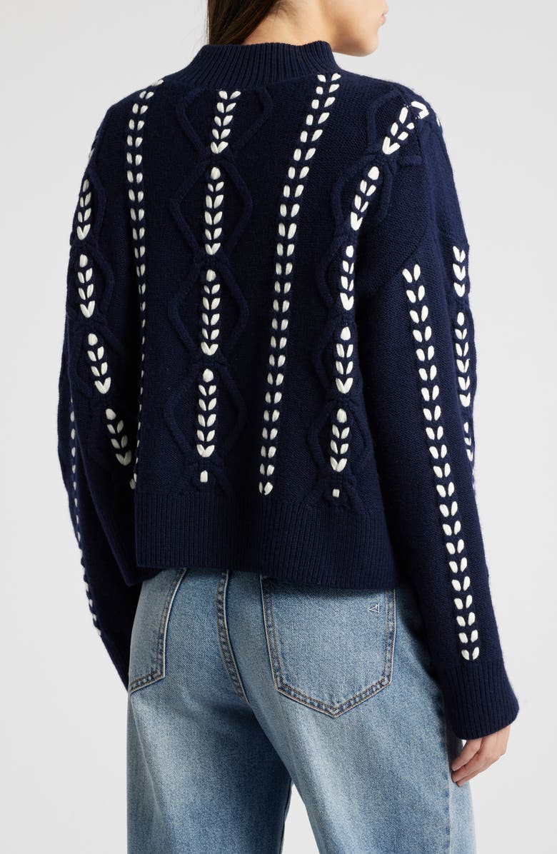 Rails Tori Ribbon Stitch Cable Knit Sweater, Alternate, color, 