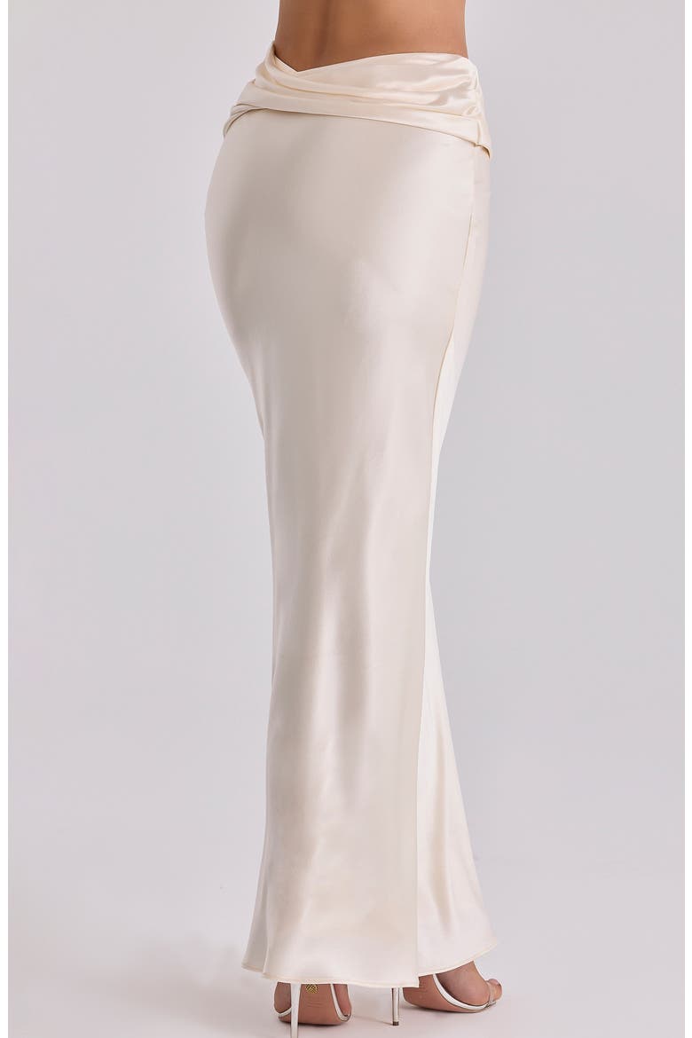 Beau Satin Drape Maxi Skirt, Alternate, color, VINTAGE CREAM