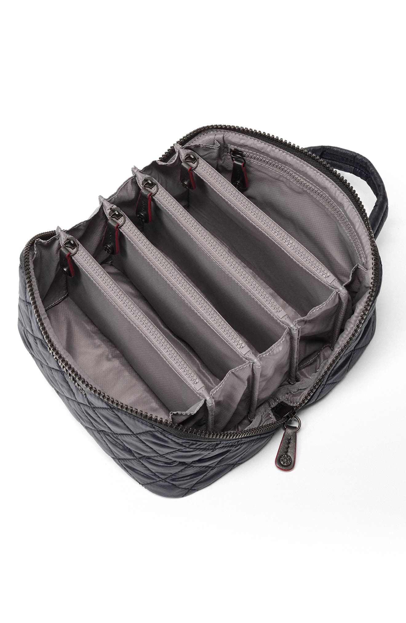 Accordion Cosmetics Case, Alternate, color, BLACK