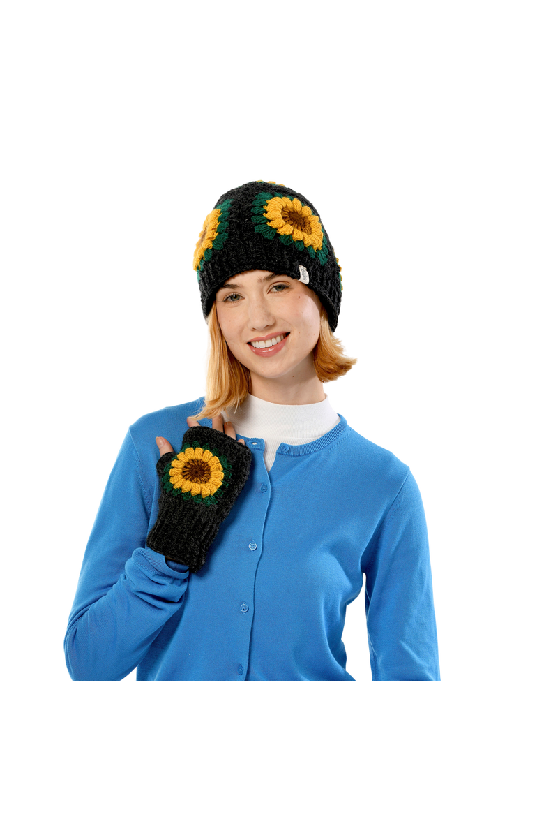 Sunflower Handwarmers, Alternate, color, Charcoal