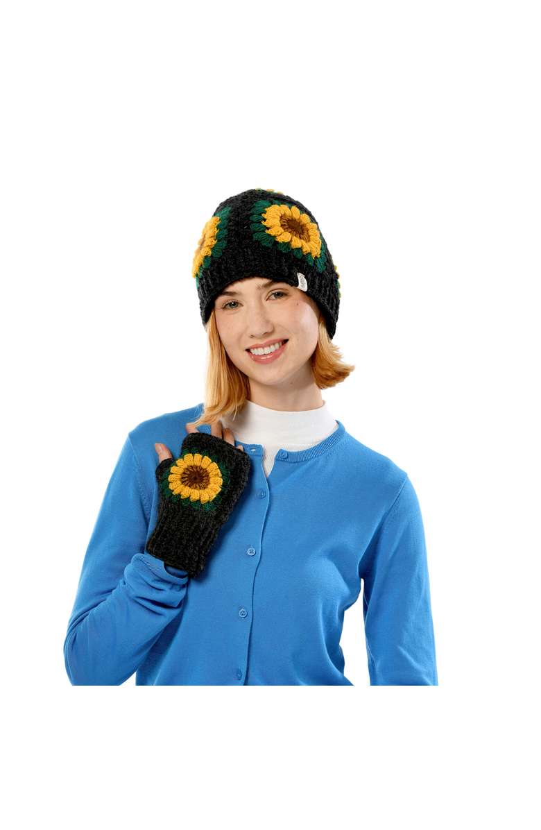 Nirvanna Designs Sunflower Handwarmers, Alternate, color, Charcoal