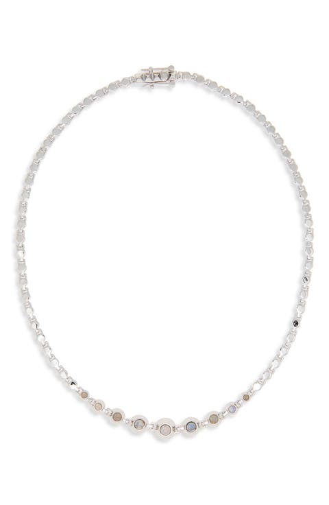 Crescent Labradorite Collar Necklace