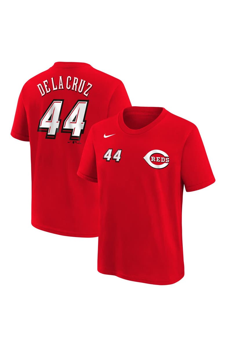 Nike Toddler Nike Elly De La Cruz Red Cincinnati Reds 2025 MLB Speedway Classic Name & Number T-Shirt, Alternate, color, Red