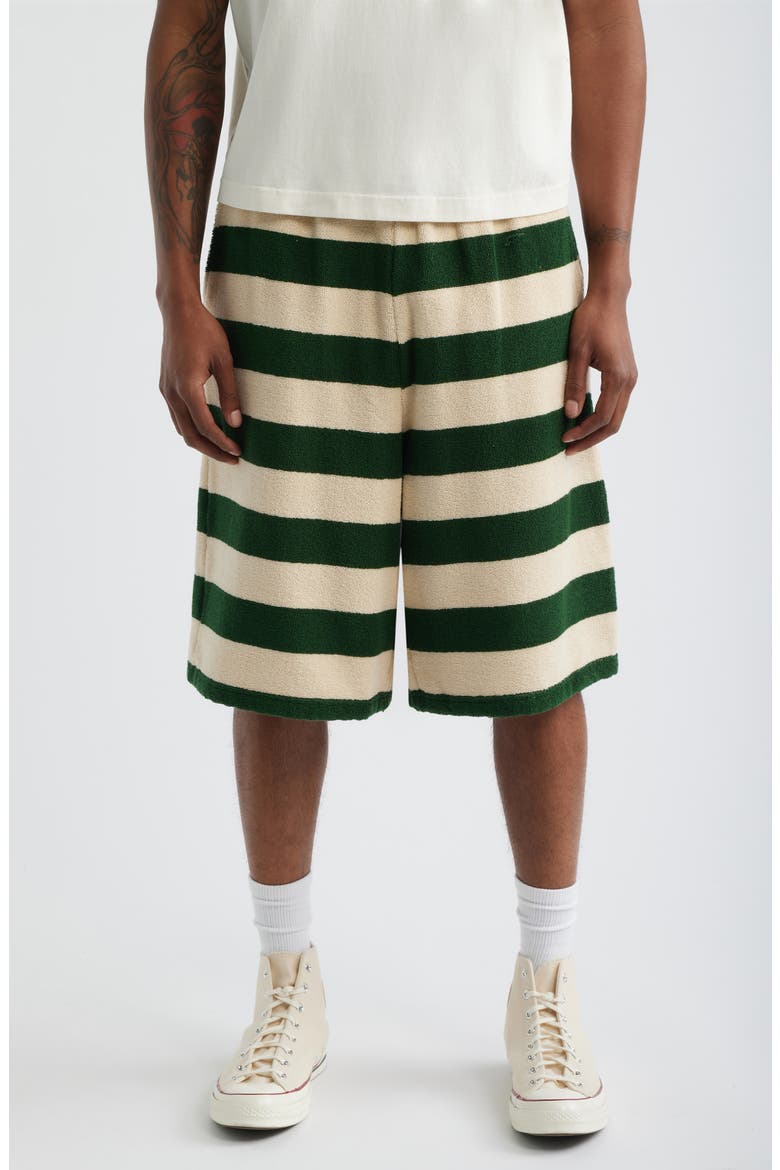 Jagger Striped Cotton Terry Shorts, Main, color, HORIZON STRIPE