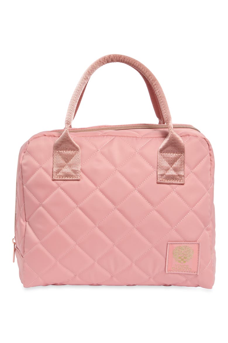 Diamond Quilted Lunch Bag, Main, color, BLUSH