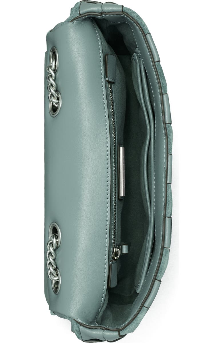 Tory Burch Kira Small Woven Leather Convertible Shoulder Bag, Alternate, color,