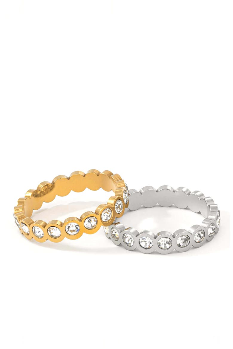 Bezel Set Eternity Stacking Ring, Alternate, color, Silver