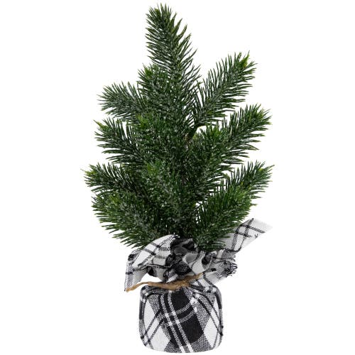 Northlight Mini Iced Pine Artificial Christmas Trees In Green