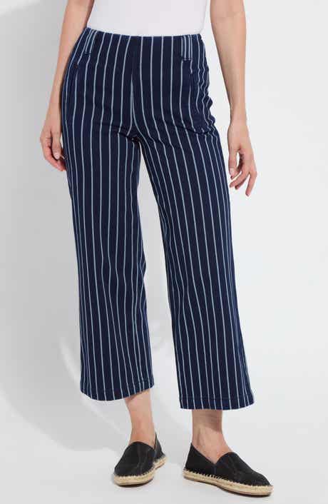 Lysse Esme Stripe Crop Wide Leg Jeans