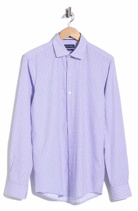 Slim Fit Gingham Stretch Dress Shirt