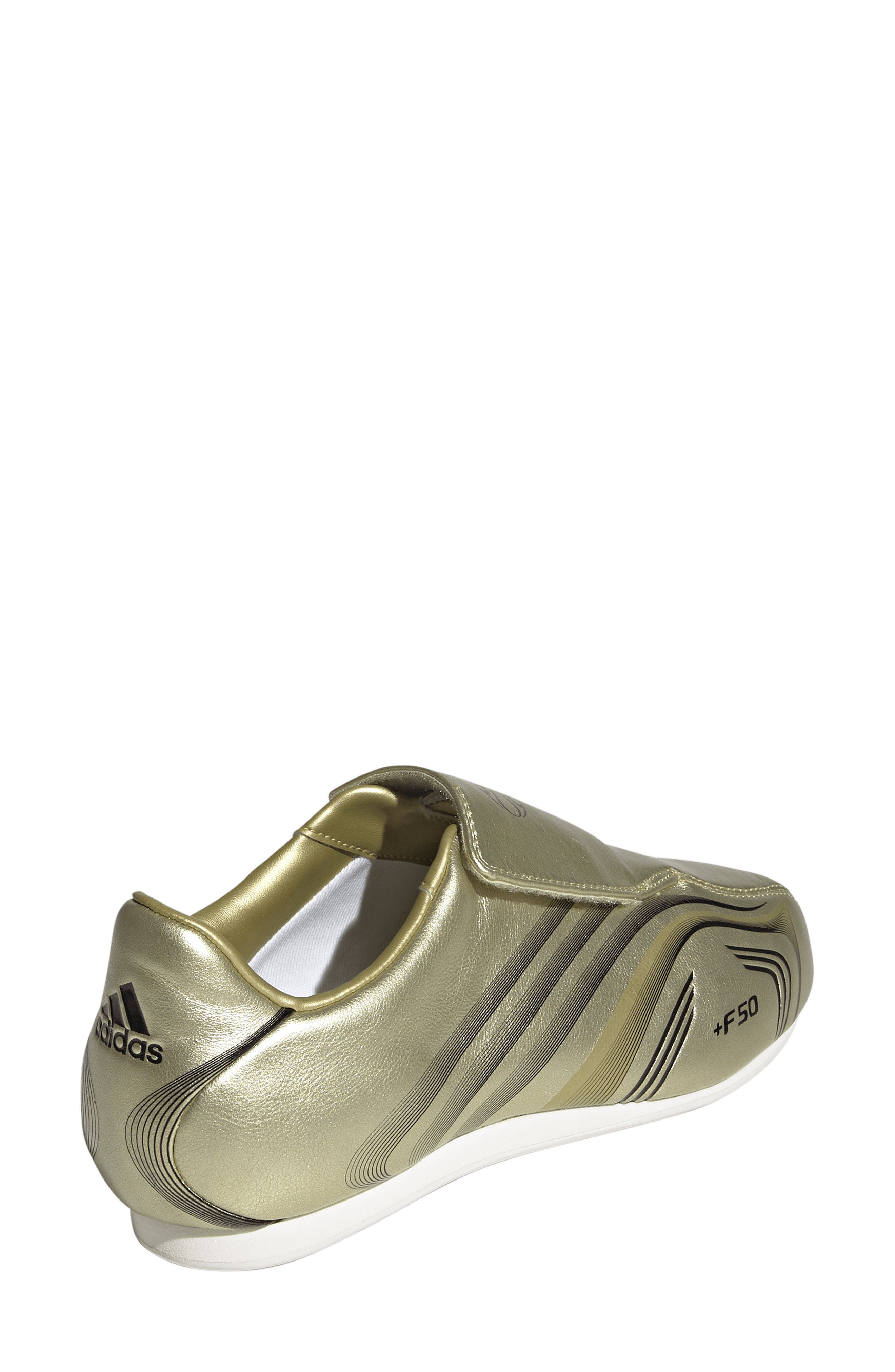 adidas Taekwondo F50 Sneaker, Alternate, color, Gold / Black/ Off White