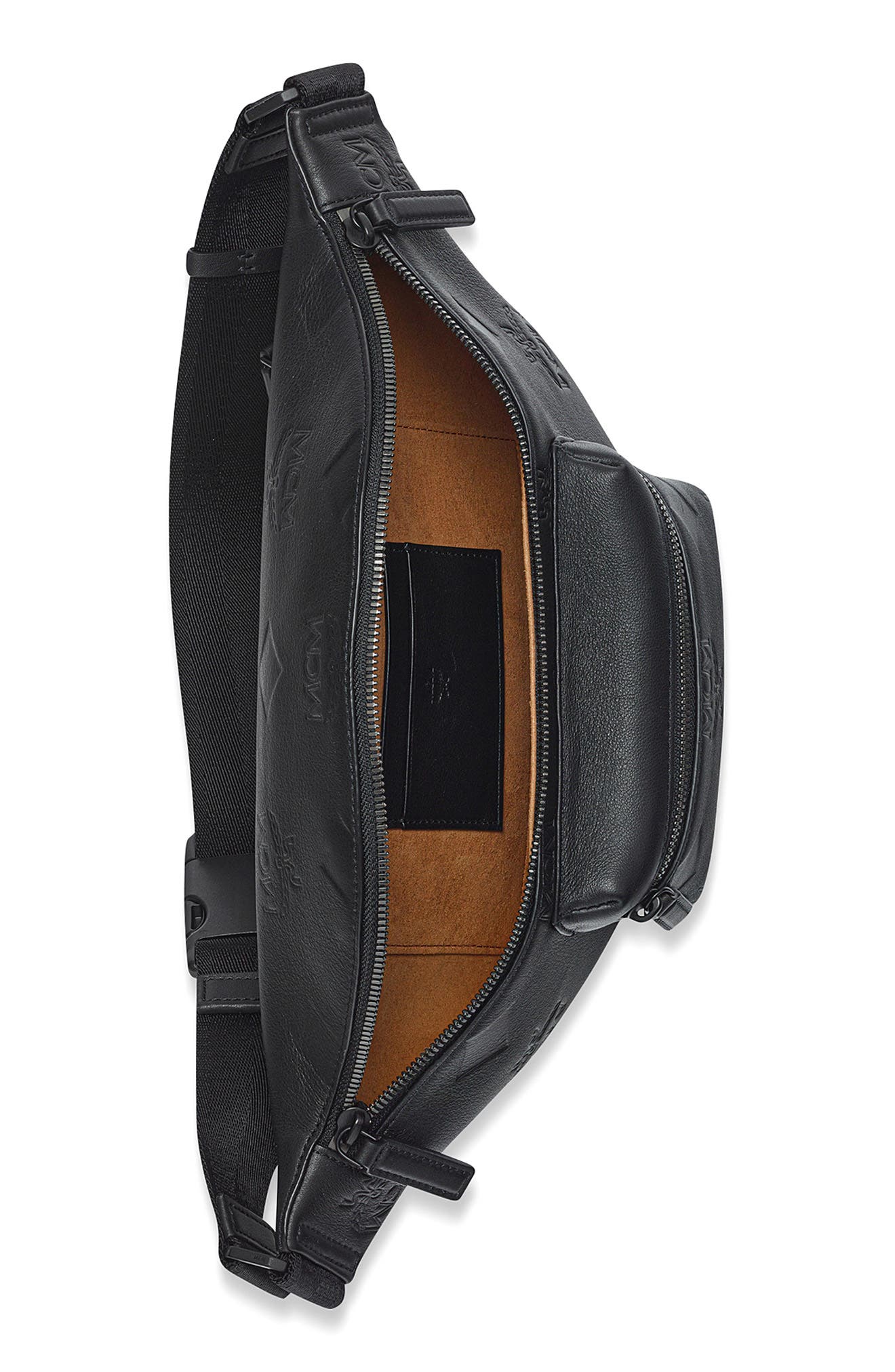 MCM Medium Fursten Leather Belt Bag, Alternate, color, 