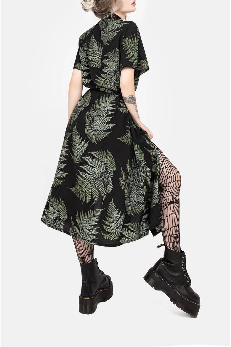 Fern Midi Shirt Dress, Alternate, color, Green