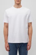 Mavi Jeans Solid White Cotton Blend Crewneck T-Shirt
