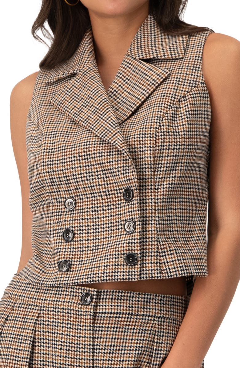 IVONNE Short Double-Breasted Vest, Alternate, color, Multicolor