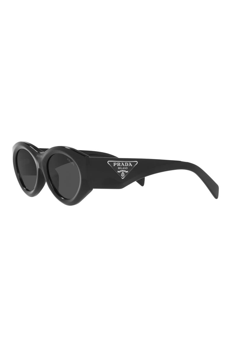 53mm Irregular Sunglasses, Alternate, color, BLACK