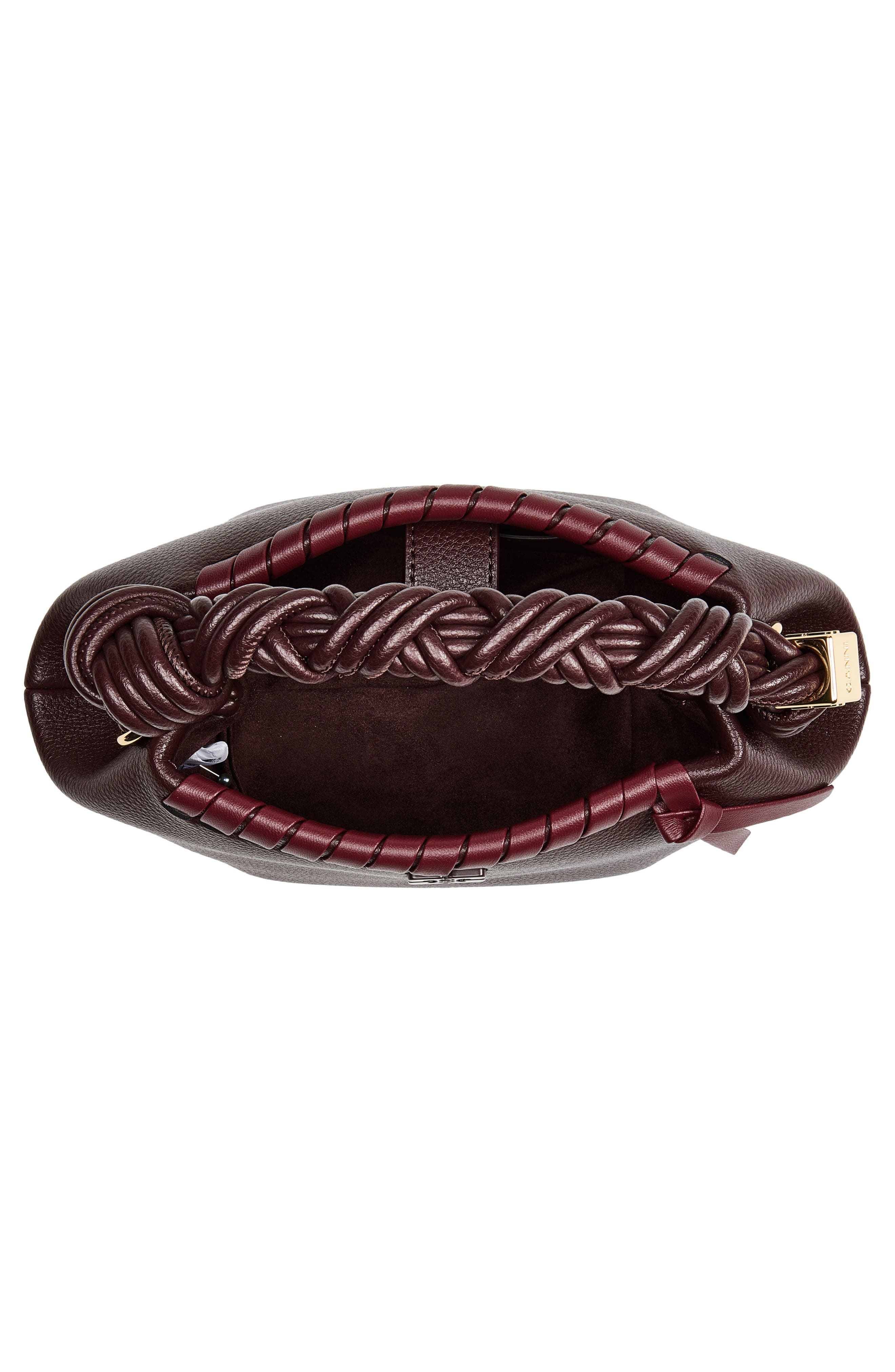 Mini Bou Leather Top Handle Bag, Alternate, color, BITTER CHOCOLATE