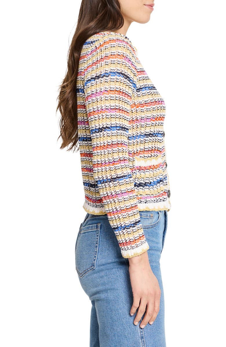 NIC+ZOE Coastal Knit Cardigan, Alternate, color, Neutral Multi