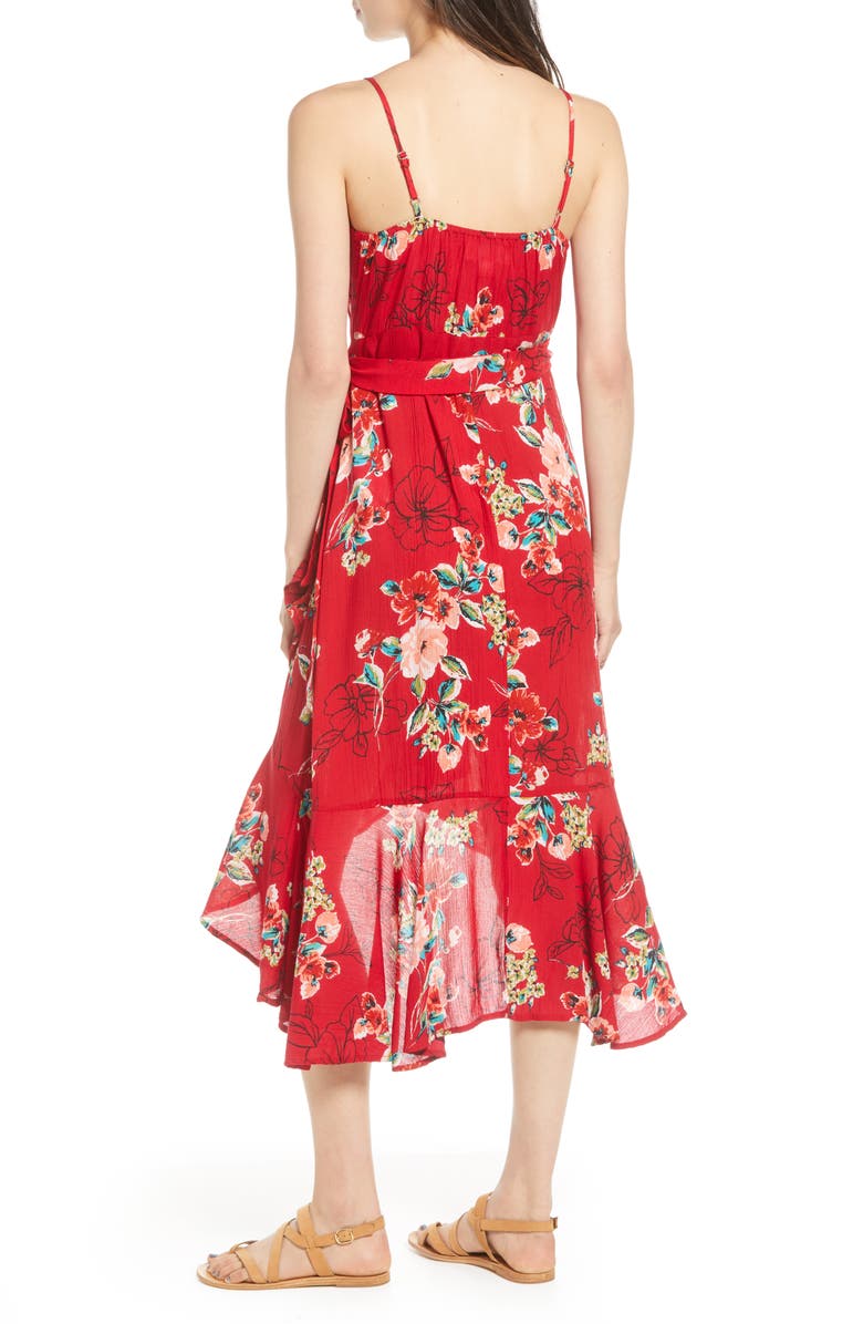 Band of Gypsies Delphine Wrap High/Low Dress, Alternate, color,