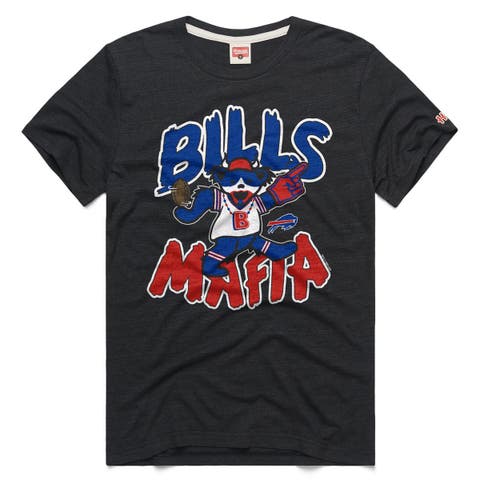 Men's Homage  Charcoal Buffalo Bills NFL x Grateful Dead Tri-Blend T-Shirt