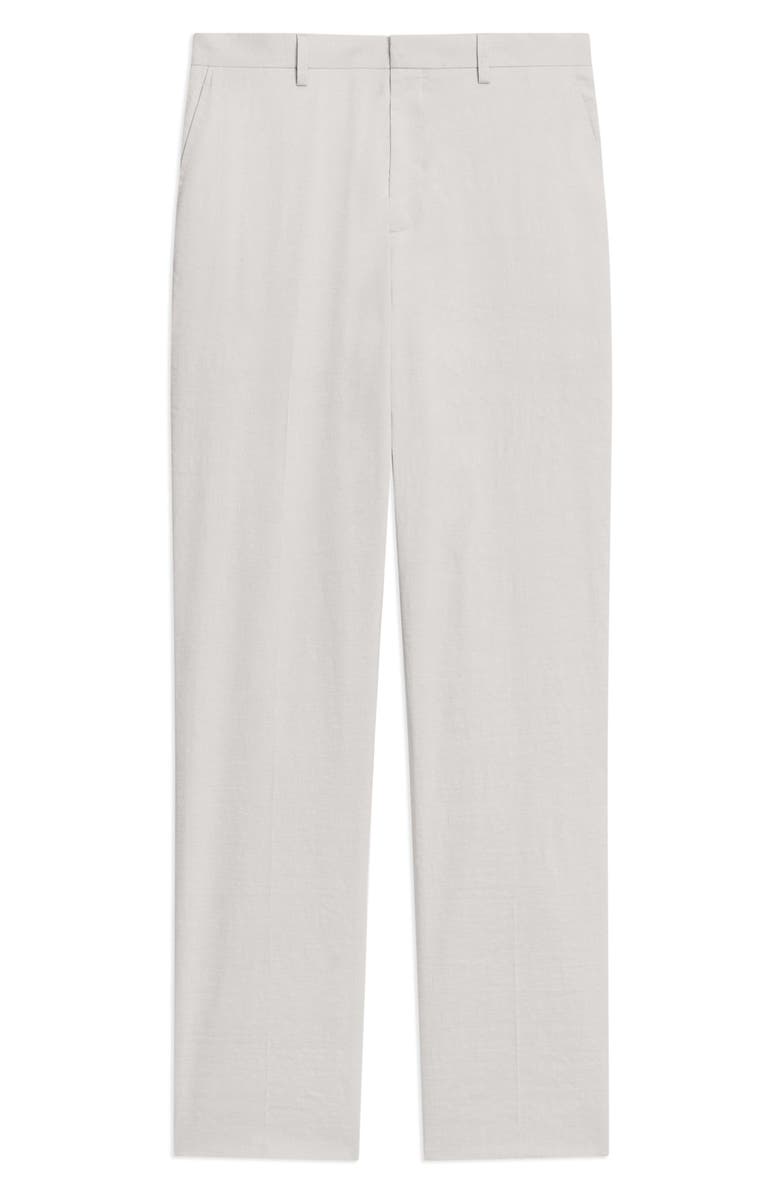 Theory Stretch Linen Blend Pants, Alternate, color, Silver Cloud
