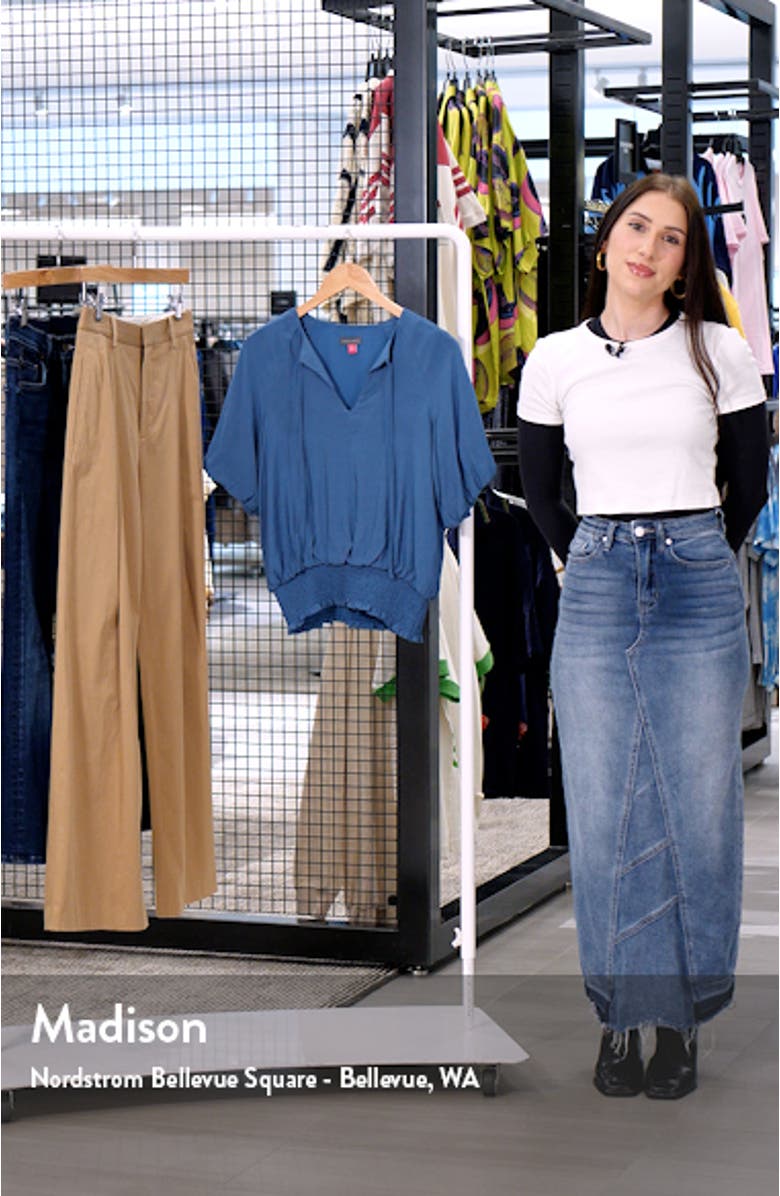 Bubble Sleeve Smock Waist Top, sales video thumbnail