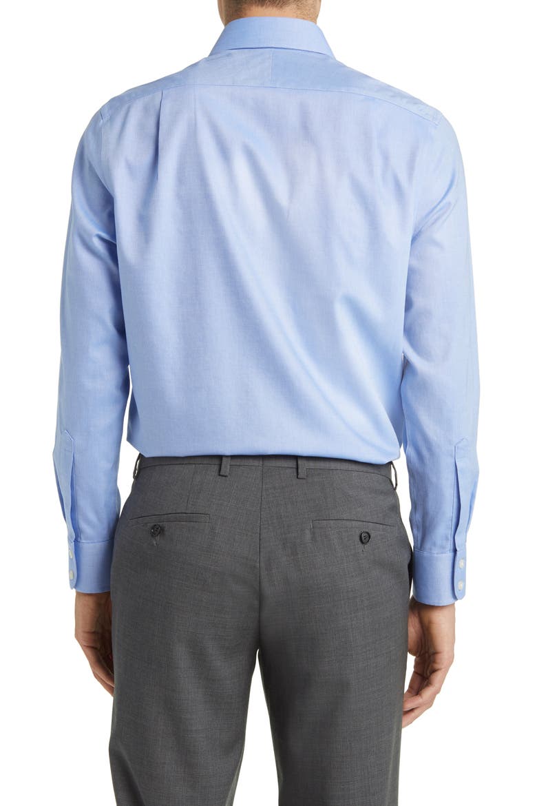 Slim Fit Non-Iron Solid Royal Oxford Dress Shirt, Alternate, color, BLUE