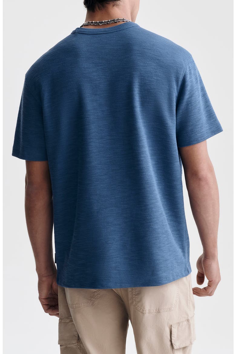 Texture Cotton T-Shirt, Alternate, color, BIJOU BLUE