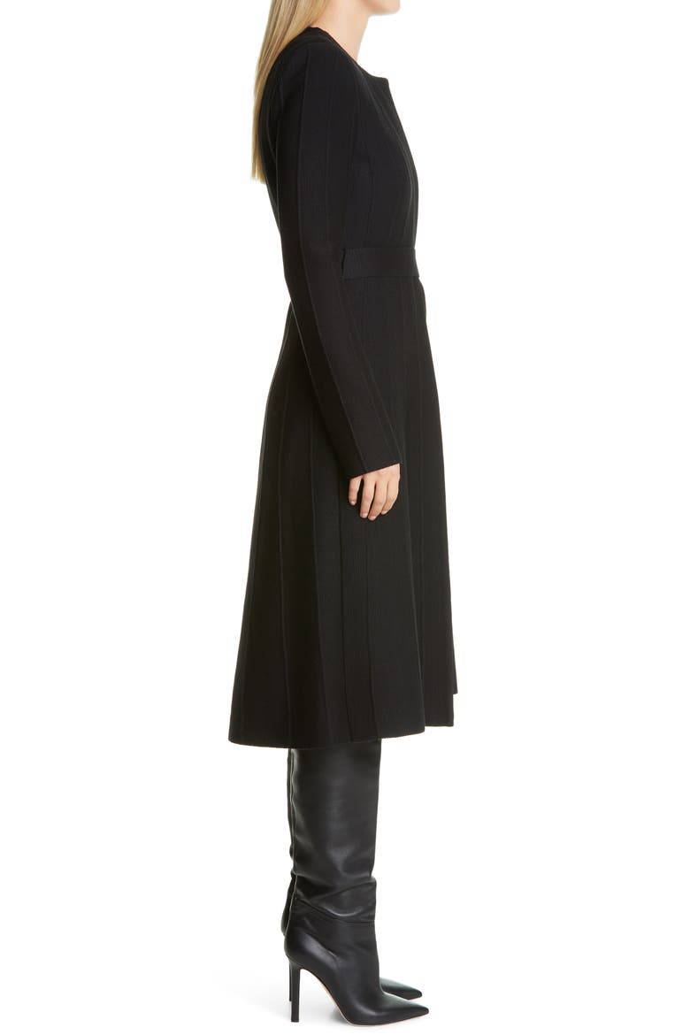 Belted Contour Ottoman Milano Knit Jacket, Alternate, color, CAVIAR