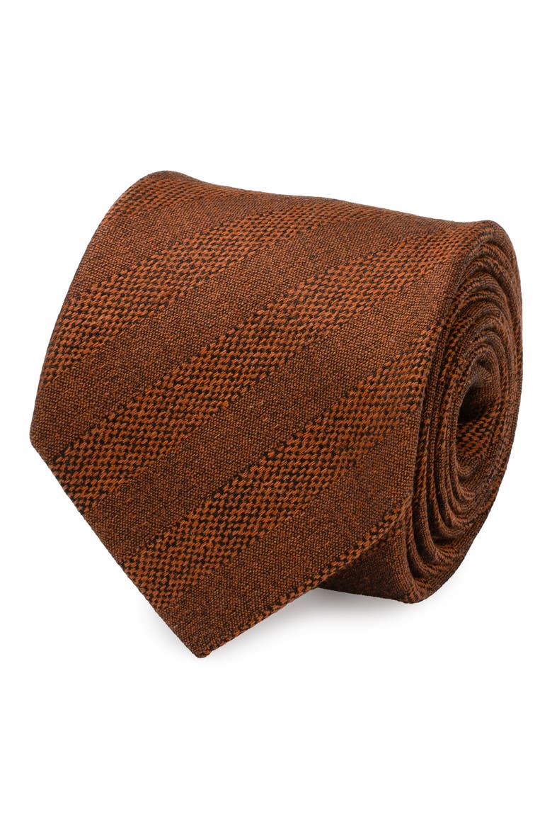 Stripe Linen Tie, Alternate, color, RED