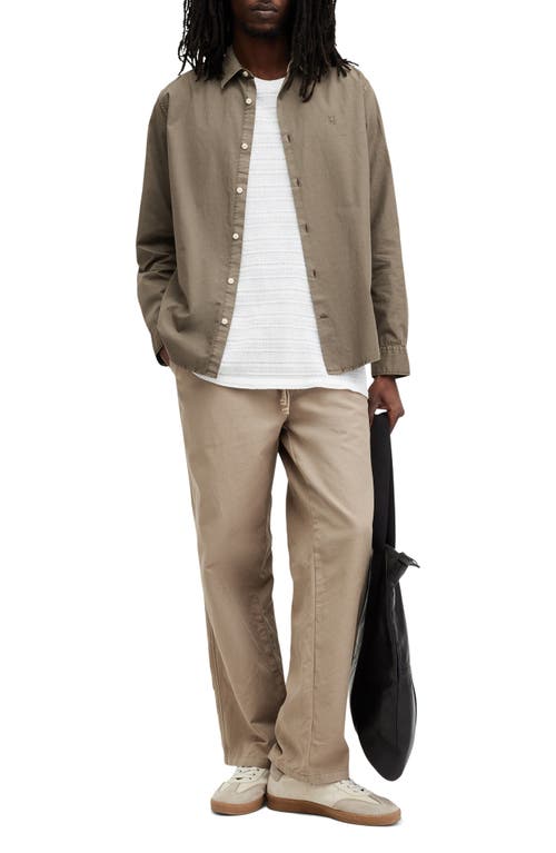 Allsaints Tahoe Button-up Shirt In Acre Brown